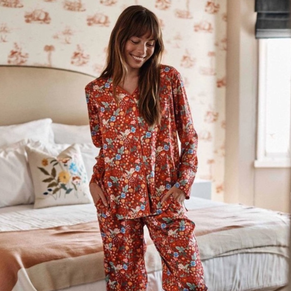 Summersalt x Rifle Paper Co. Garden Party PJ Set Cloud 9 Silky Pajamas